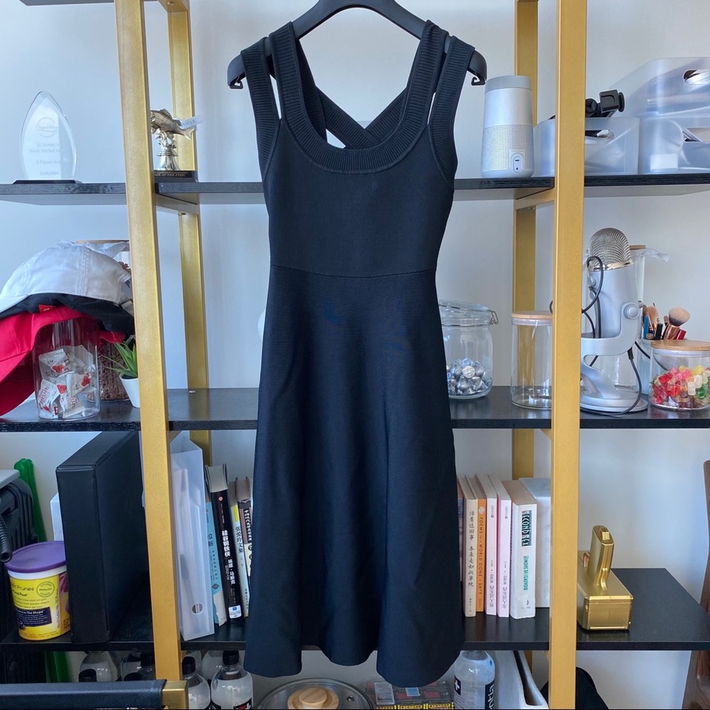 Alexander wang black cross sleeveless dress